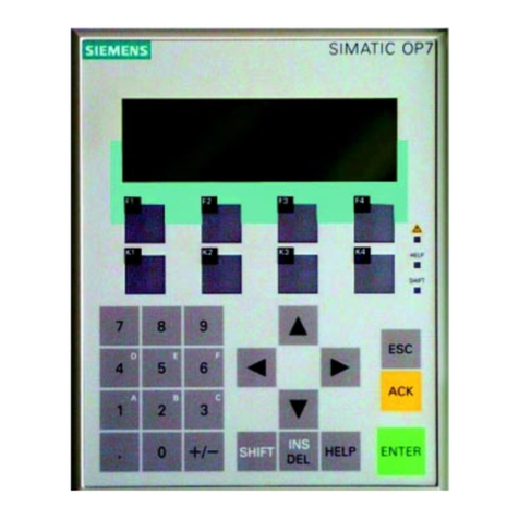 Siemens OP7 Manuel utilisateur