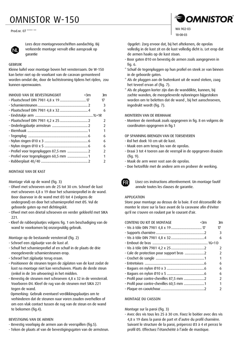 OMNISTOR W-150 Manuel utilisateur OMNISTOR W-150 Manuel utilisateur