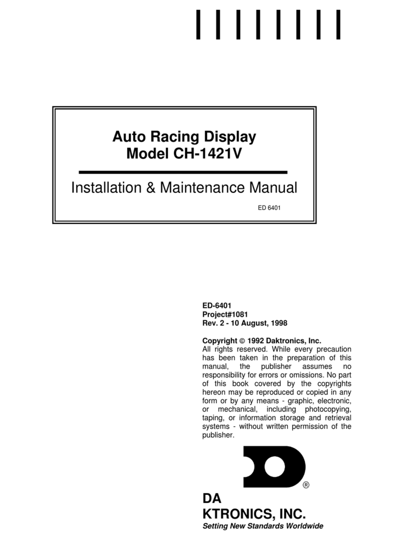 Daktronics CH-1421V Mode d’emploi Daktronics CH-1421V Mode d’emploi