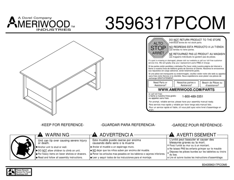Dorel Ameriwood Industries 3596317PCOM Manuel utilisateur