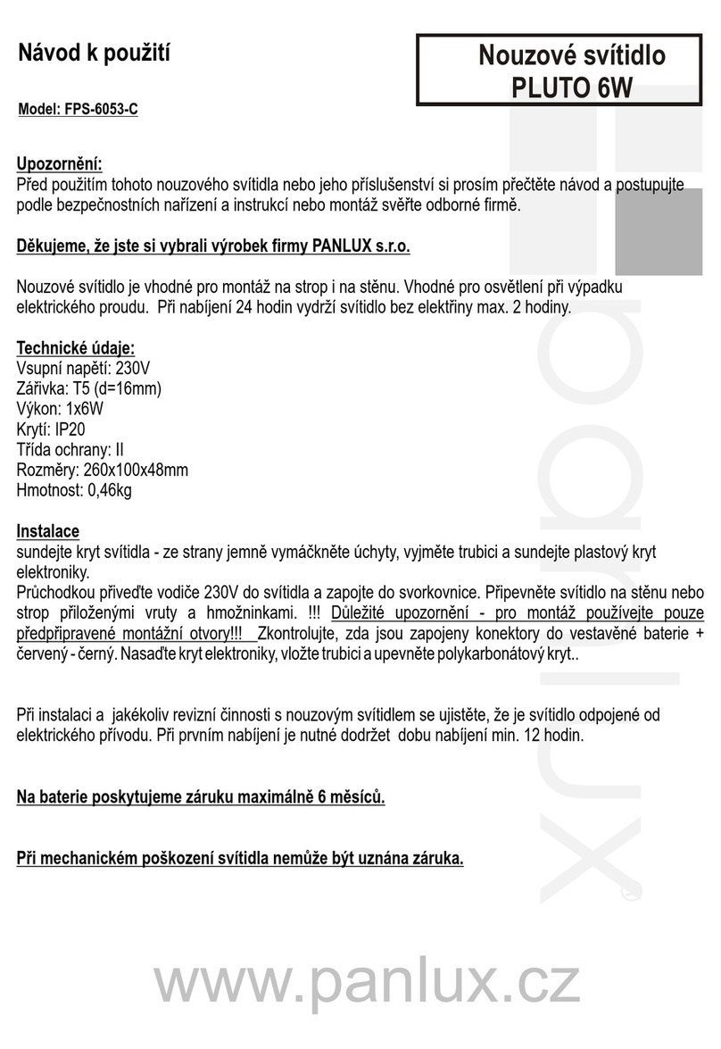 Panlux PLUTO 6W Manuel utilisateur