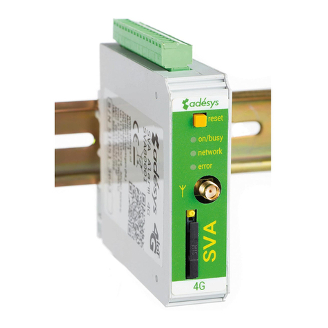 Adesys SVA Manuel utilisateur Adesys SVA Manuel utilisateur