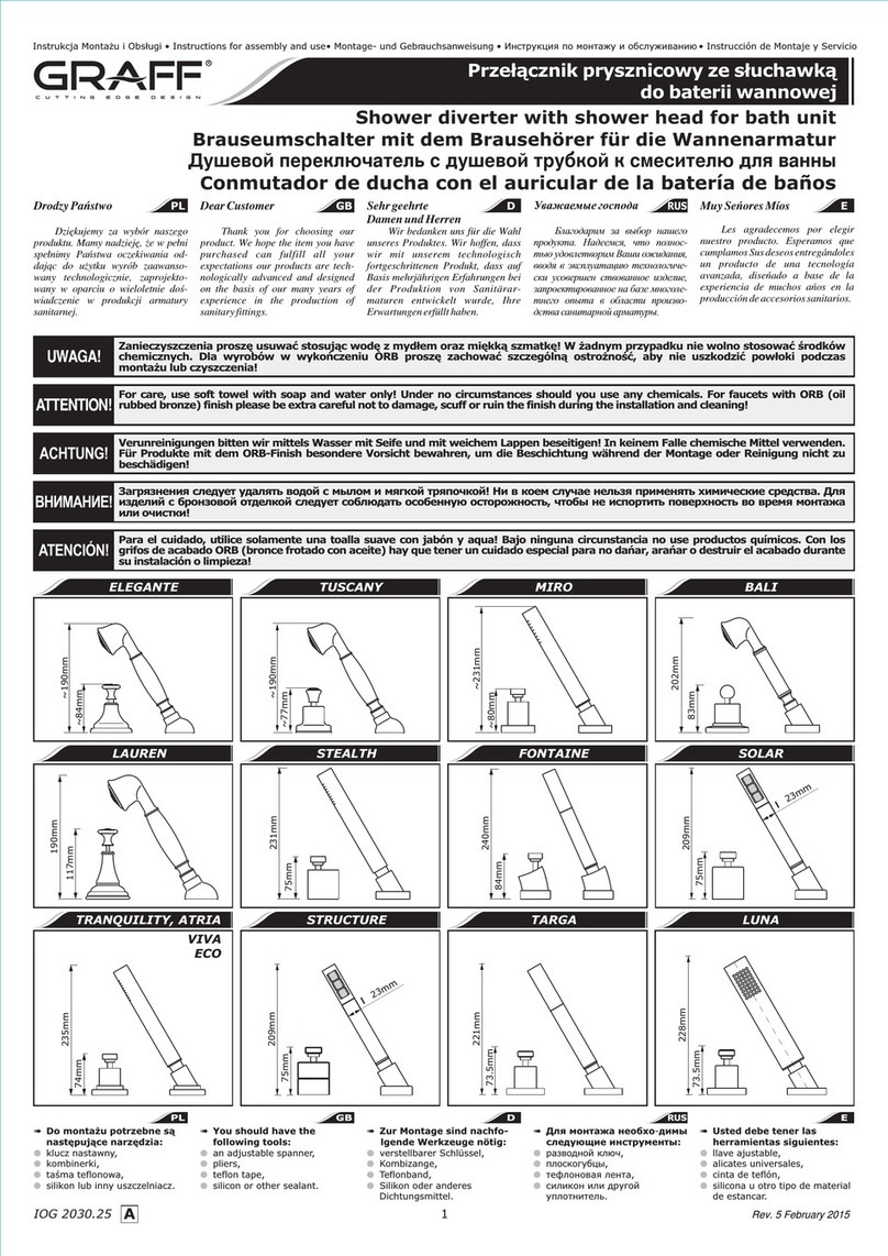 Graff ELEGANTE Instructions de montage