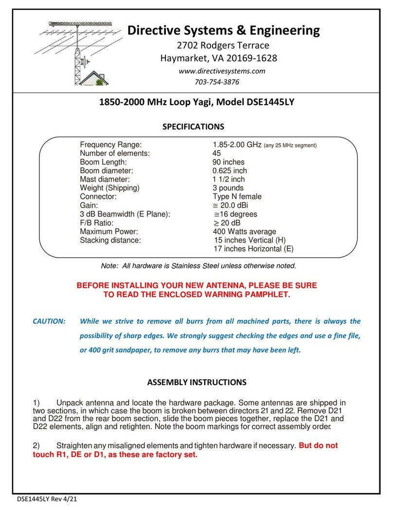 Directive Systems & Engineering DSE1445LY Manuel utilisateur