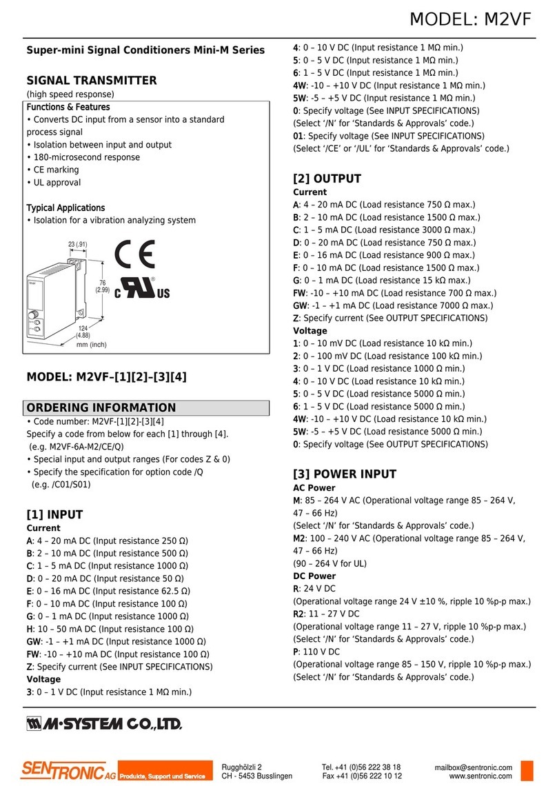 M-system M2VF Manuel utilisateur