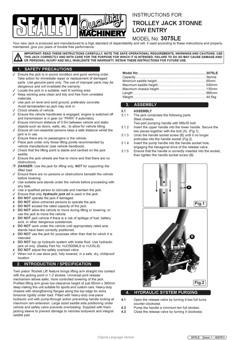 Sealey 3075LE Manuel utilisateur