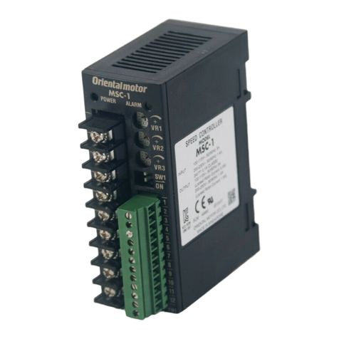 Oriental motor MSC-1 Manuel utilisateur