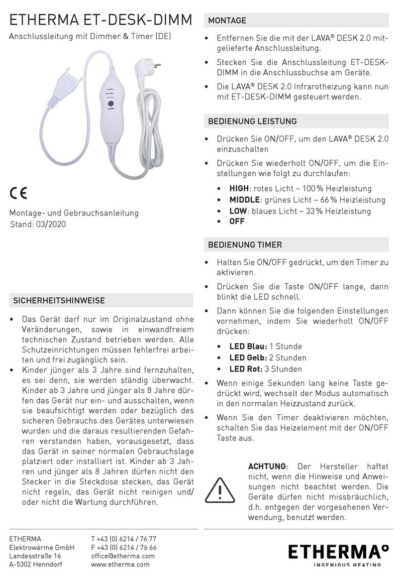 Etherma ET-DESK-DIMM Manuel utilisateur