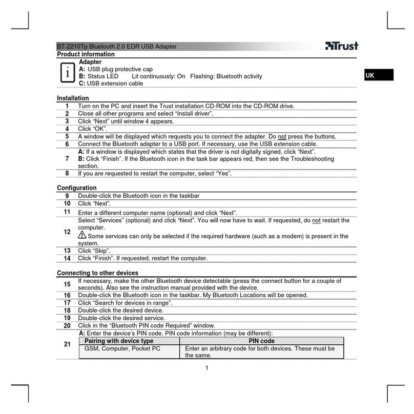 Trust BT-2210Tp Manuel utilisateur