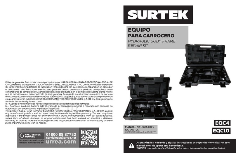 Surtek EQC4 Dimensions et guide d'installation
