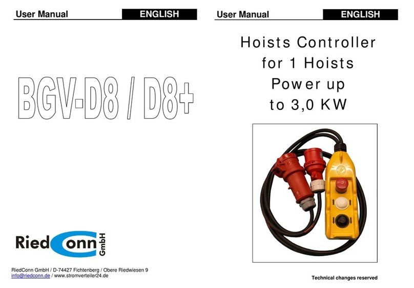 RiedConn BGV-D8 Manuel utilisateur
