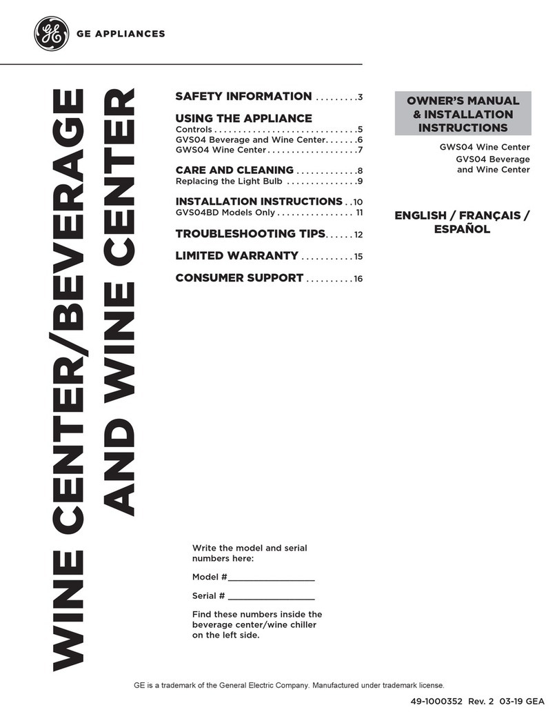 GE GVS04BD Instructions originales