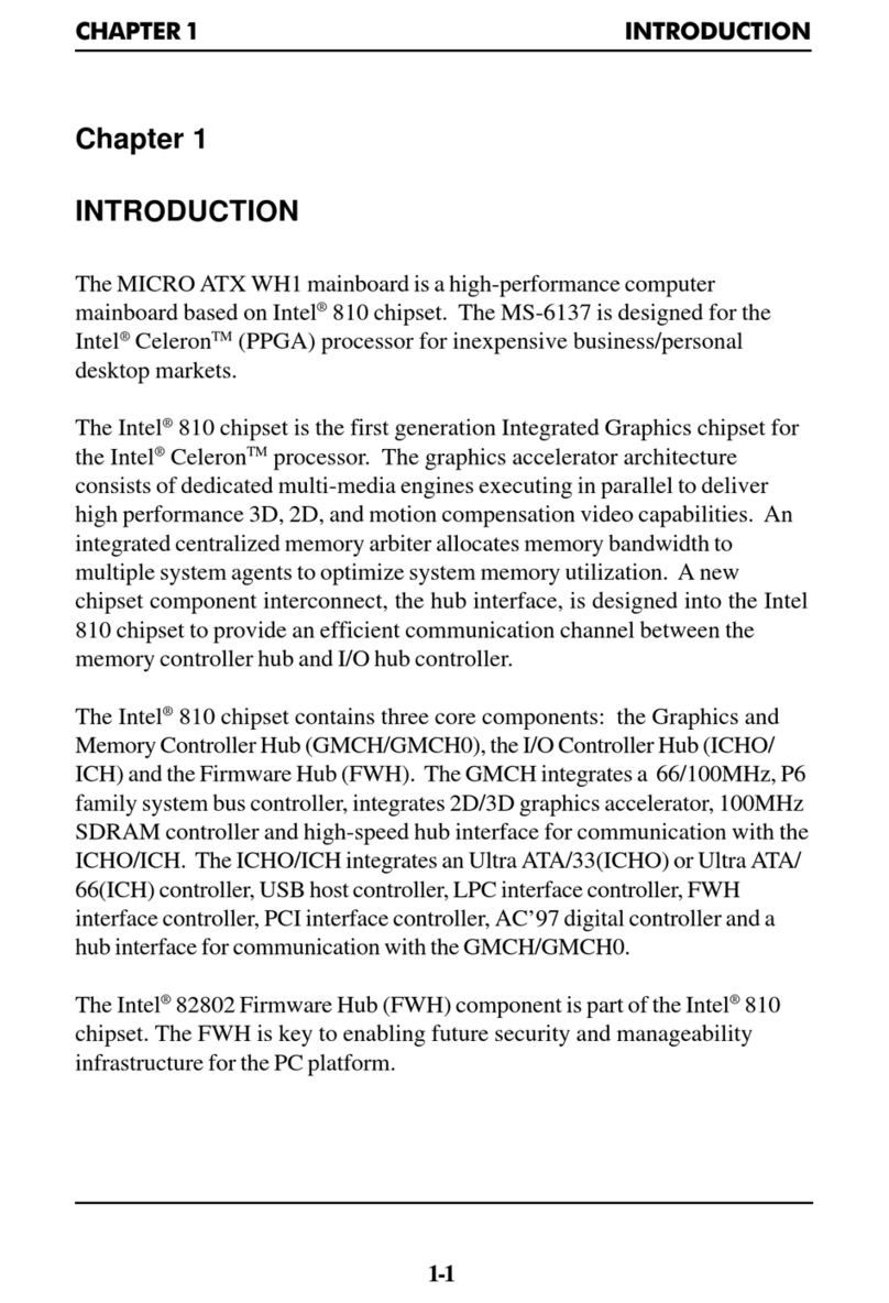 MSI MS-6137 Manuel utilisateur MSI MS-6137 Manuel utilisateur