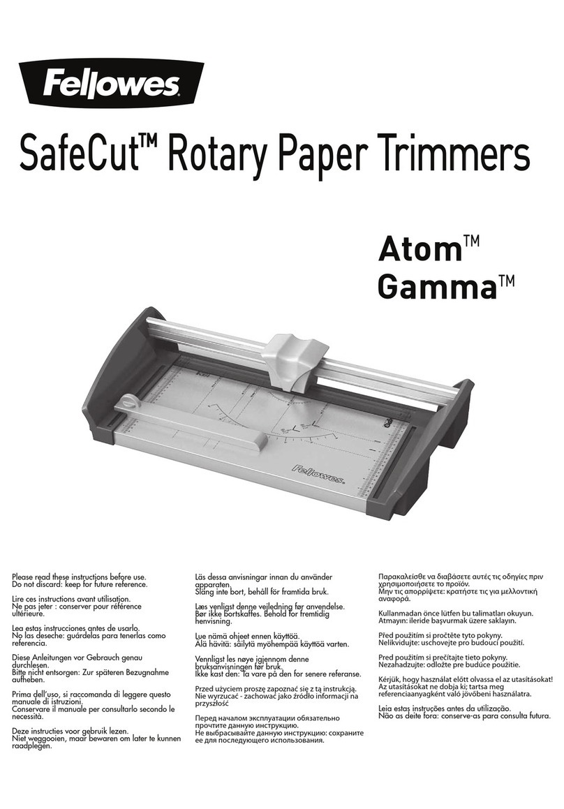 Fellowes SafeCut Atom Manuel utilisateur
