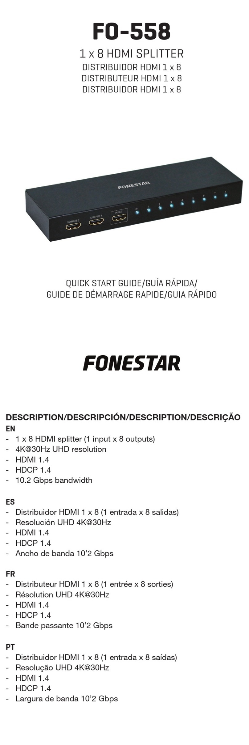 FONESTAR FO-558 Manuel utilisateur