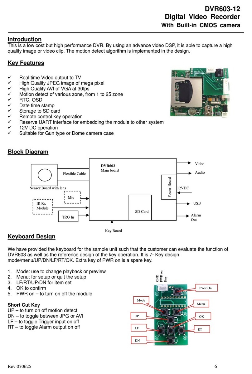 Electronics123 DVR603-12 Manuel utilisateur