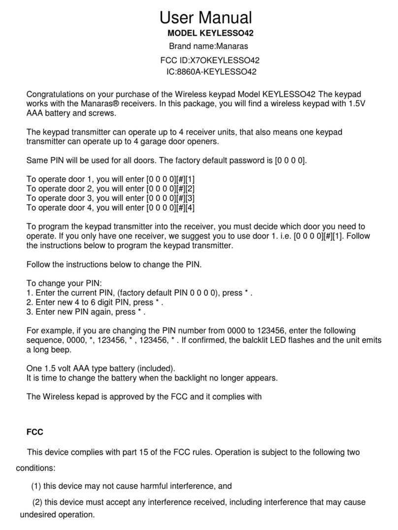 Manaras Opera EYLESSO42 Manuel utilisateur