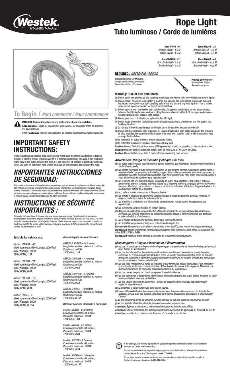 WESTEK RW6B Manuel utilisateur WESTEK RW6B Manuel utilisateur