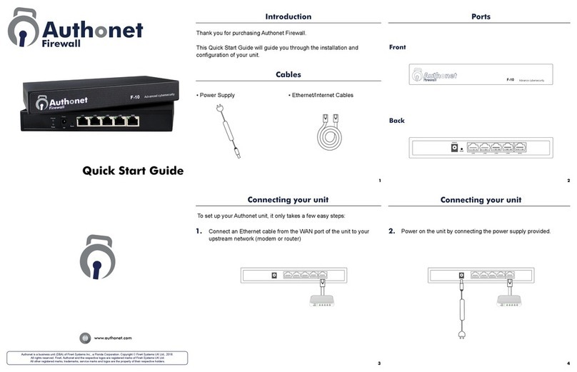 Authonet Firewall F-10 Manuel utilisateur