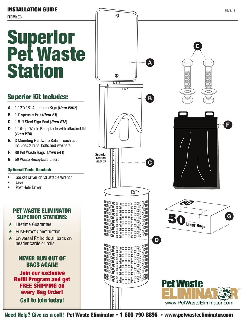 Pet Waste Eliminator Superior E3 Manuel utilisateur