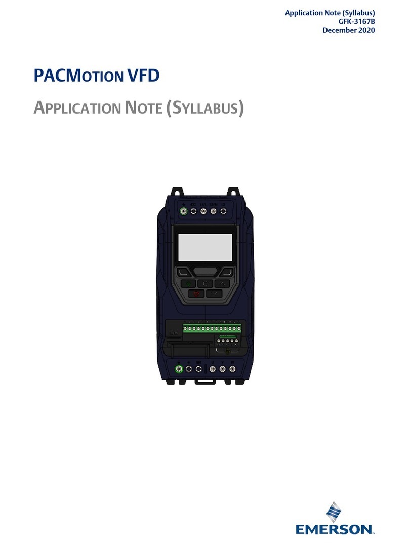 Emerson PACMOTION VFD Instructions d'installation et d'utilisation