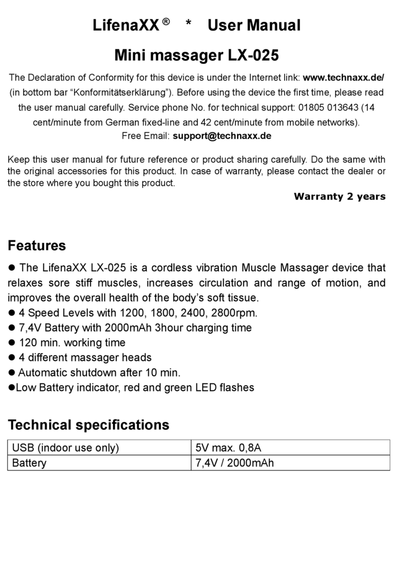 Technaxx Lifenaxx LX-025 Manuel utilisateur