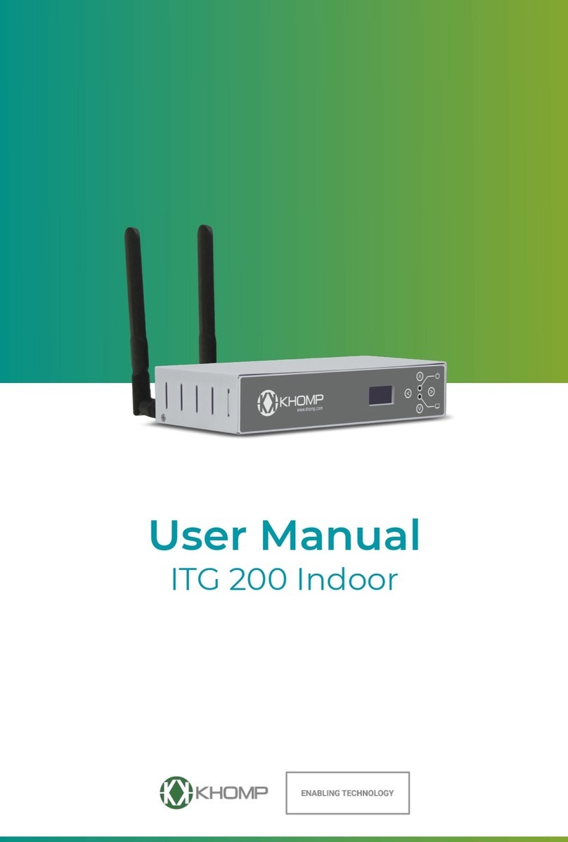 Khomp ITG 200Indoor Manuel utilisateur