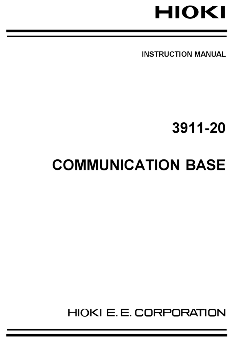 Hioki 3911-20 Manuel utilisateur Hioki 3911-20 Manuel utilisateur