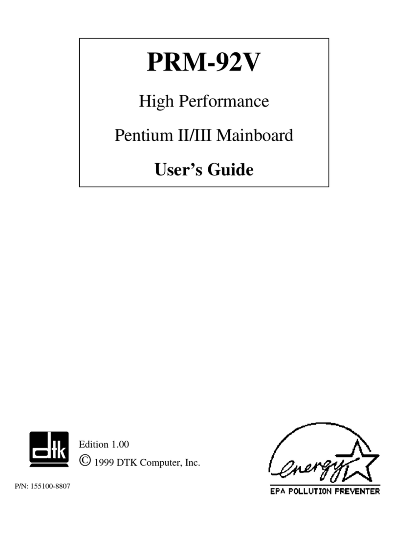 DTK PRM-92V Manuel utilisateur DTK PRM-92V Manuel utilisateur