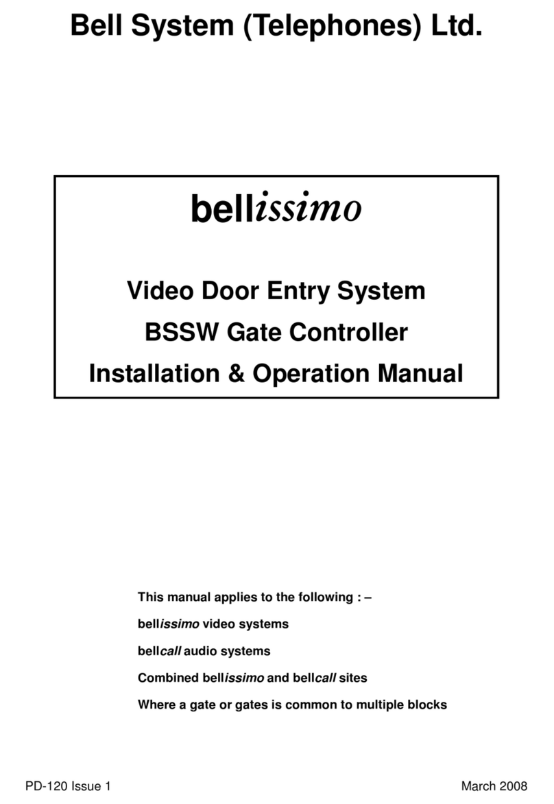 Bell System bellissimo Manuel utilisateur Bell System bellissimo Manuel utilisateur