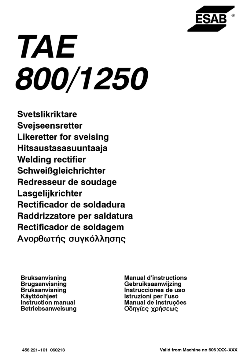 ESAB TAE 800 Manuel utilisateur
