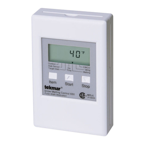 Tekmar D 650 Manuel utilisateur