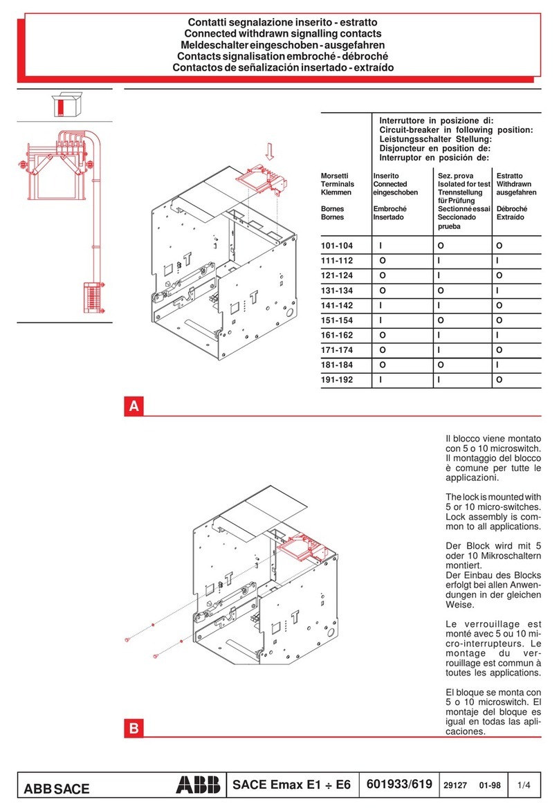 ABB SACE Emax E1 Manuel utilisateur