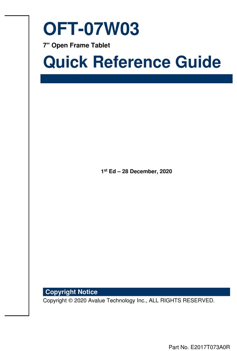 Avalue Technology OFT-07W03 Manuel utilisateur