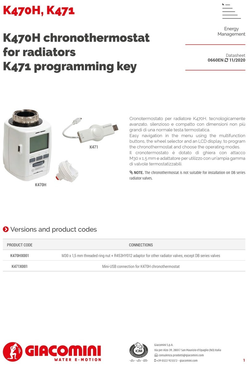 Giacomini K470H Manuel utilisateur
