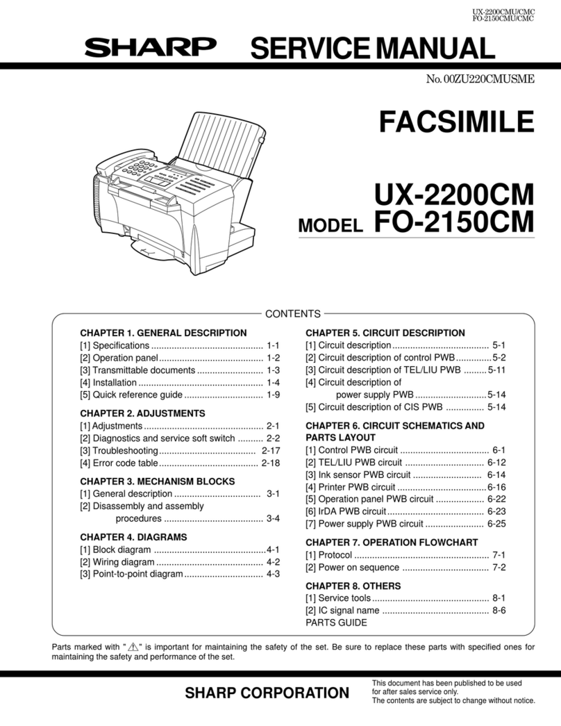 Sharp FACSIMILE UX-2200CM Manuel utilisateur