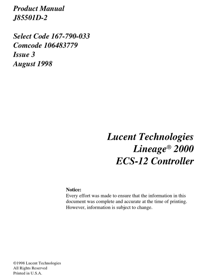 Lucent Technologies LINEAGE 2000 ECS-12 Manuel utilisateur