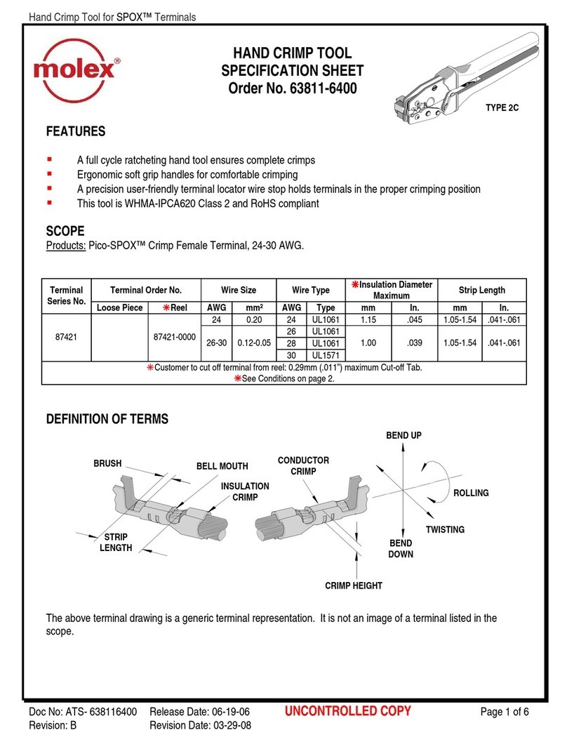 molex 63811-6400 Manuel utilisateur molex 63811-6400 Manuel utilisateur
