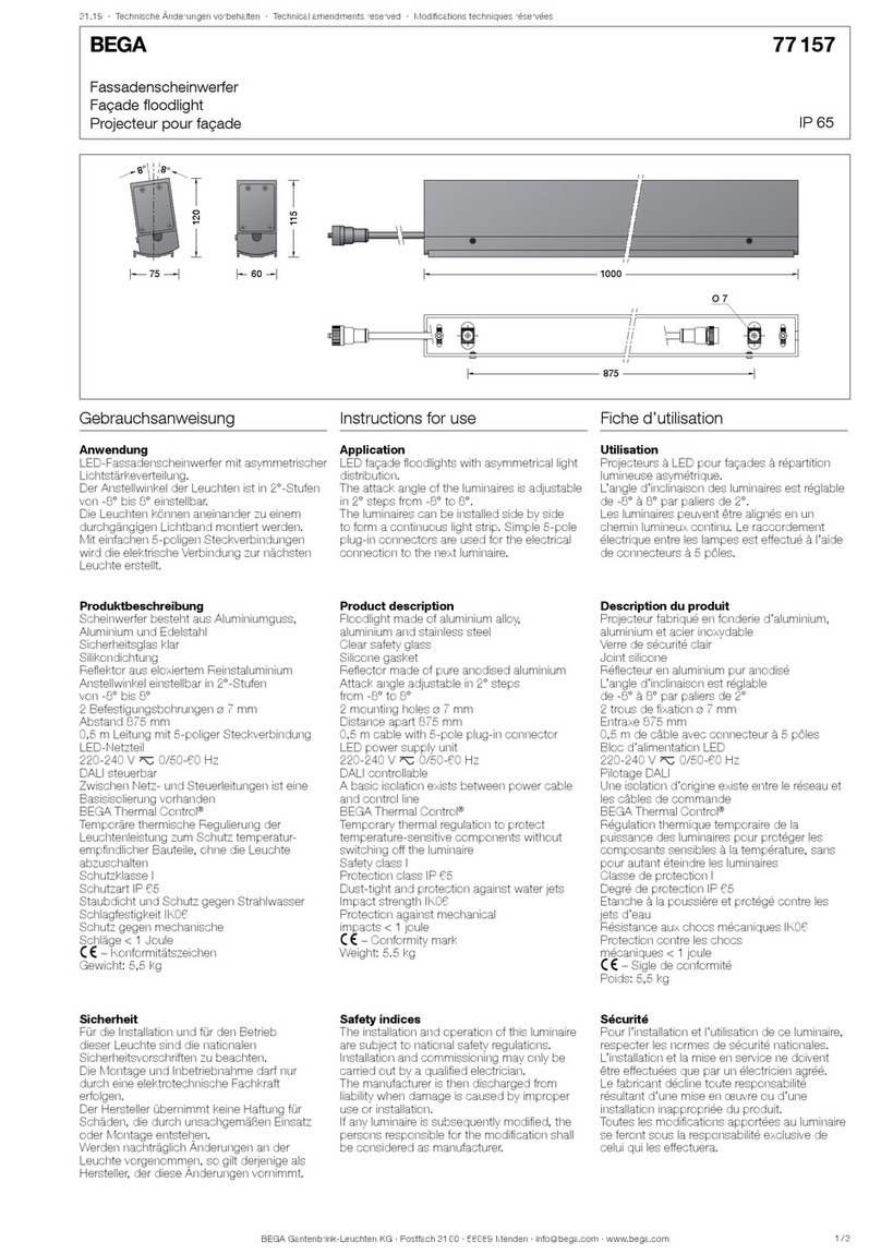 BEGA 77 157 Manuel utilisateur