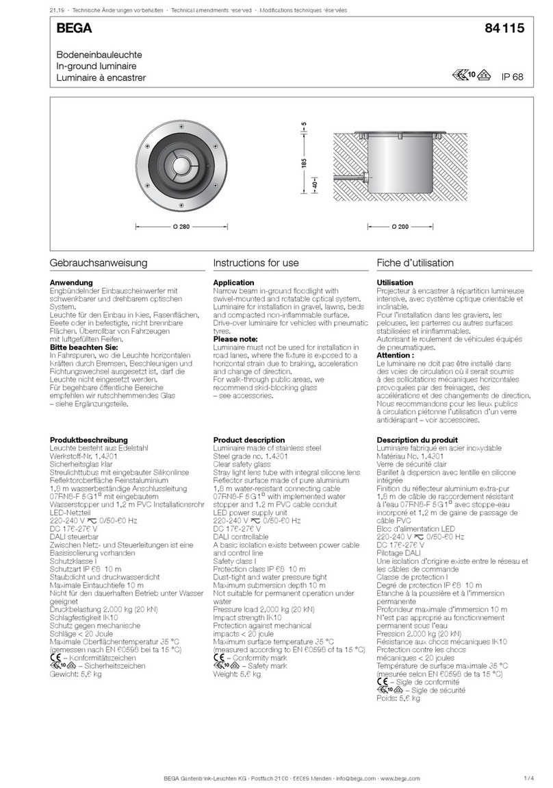 BEGA 84 115 Manuel utilisateur