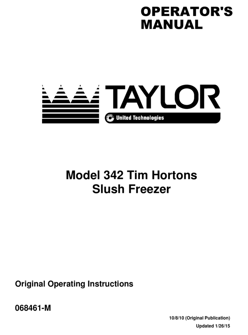 Taylor 342 Tim Hortons Manuel utilisateur