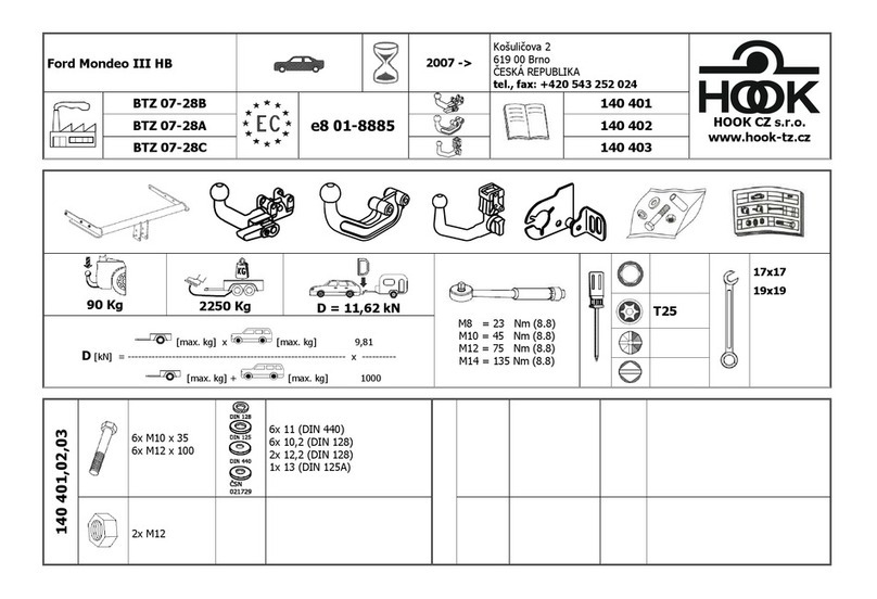 Hook BTZ 07-28B Manuel utilisateur
