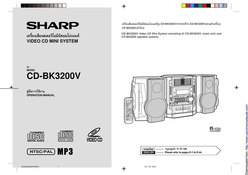 Sharp CD-BK3200V Manuel utilisateur