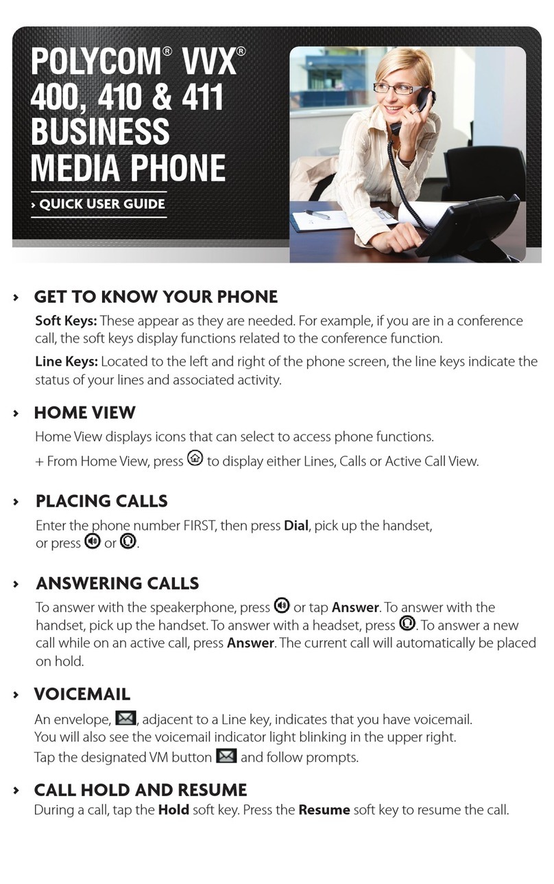 Polycom VVX 400 Series Manuel d'instructions