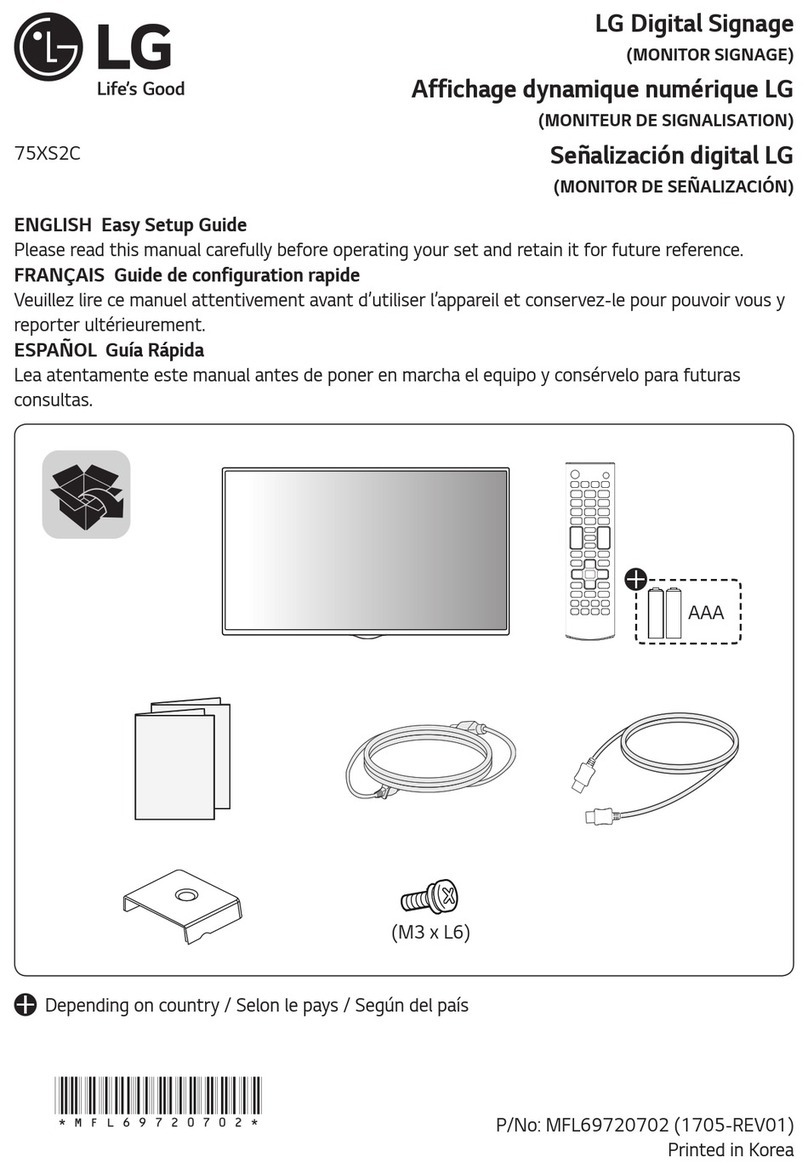 LG 75XS2C Guide de démarrage rapide