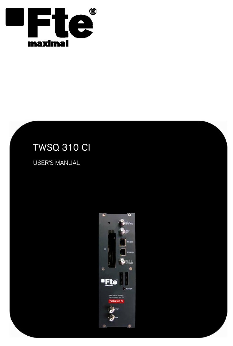 FTE Maximal TWSQ 310 CI Manuel utilisateur