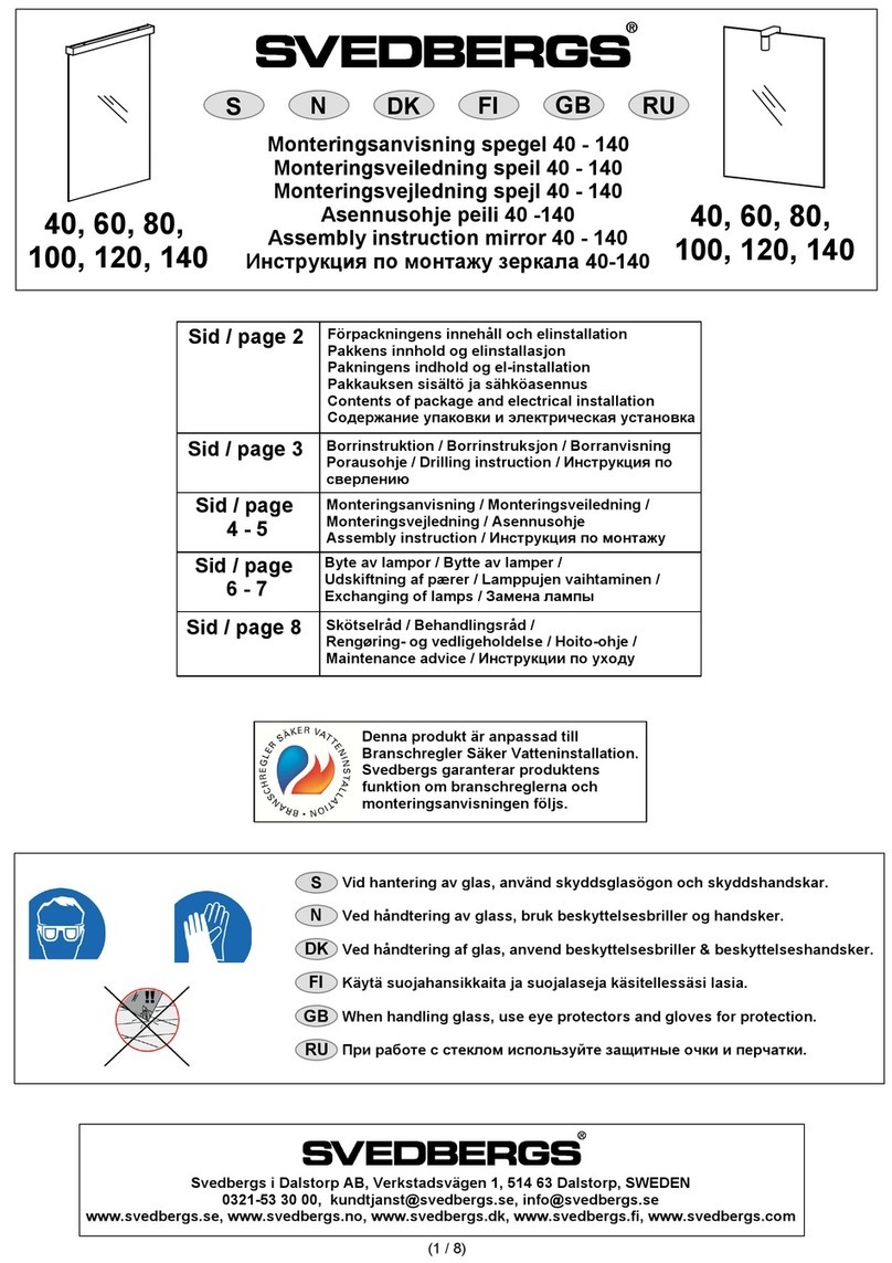 Svedbergs 40 Manuel utilisateur