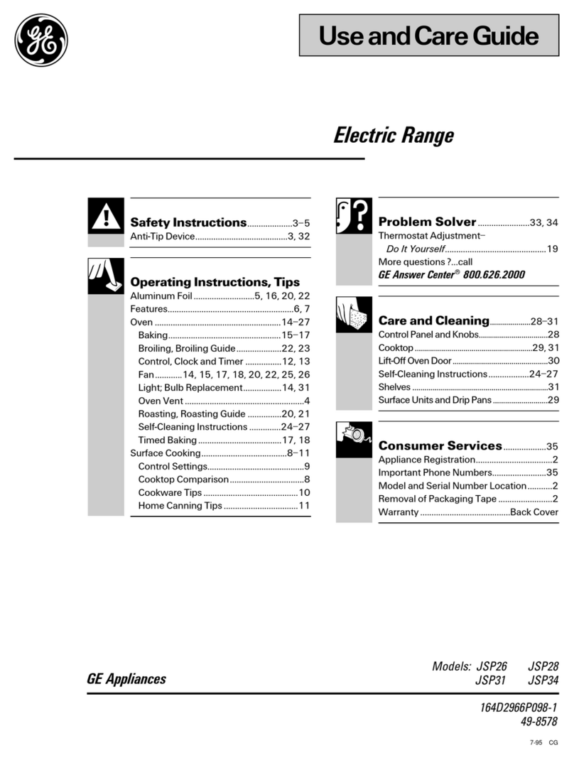 GE JSP34 Manuel utilisateur