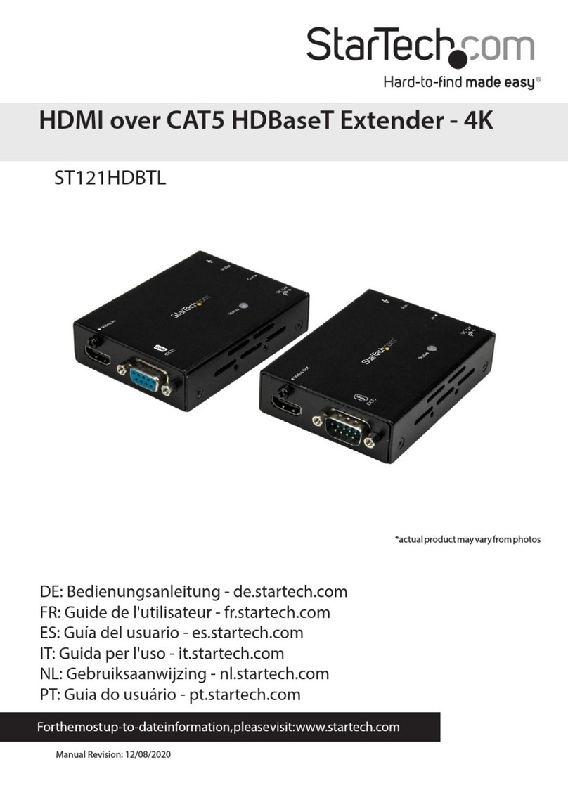 StarTech.com ST121HDBTL Manuel utilisateur StarTech.com ST121HDBTL Manuel utilisateur