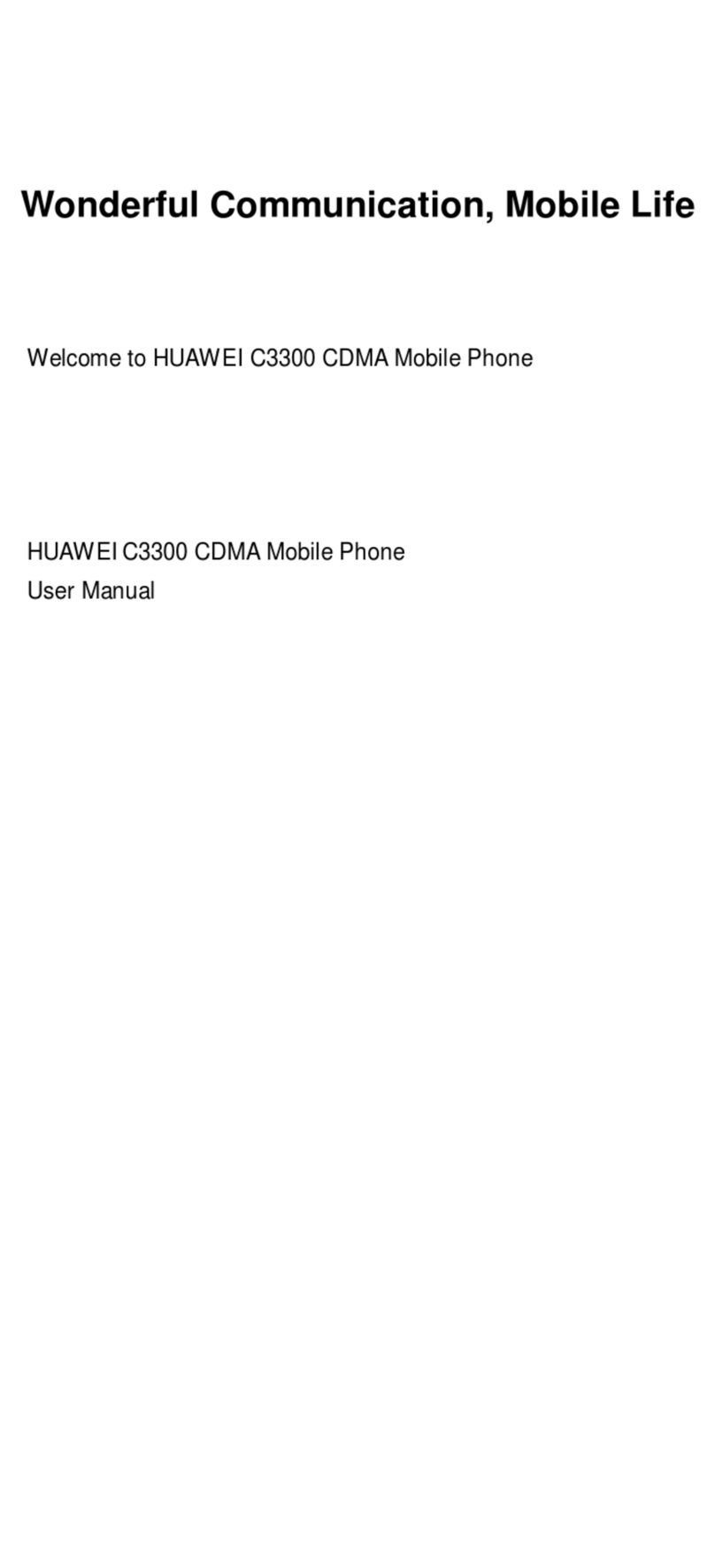 Huawei C3300 Manuel utilisateur